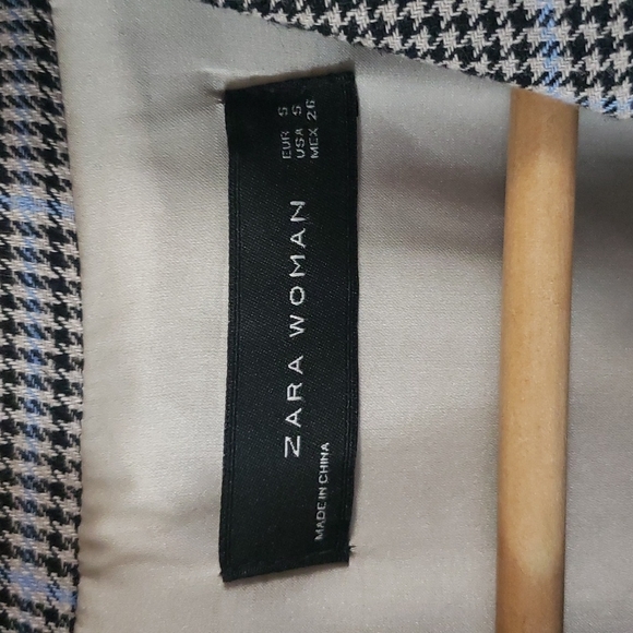 ZARA Longline Plaid Coat - Picture 4 of 8